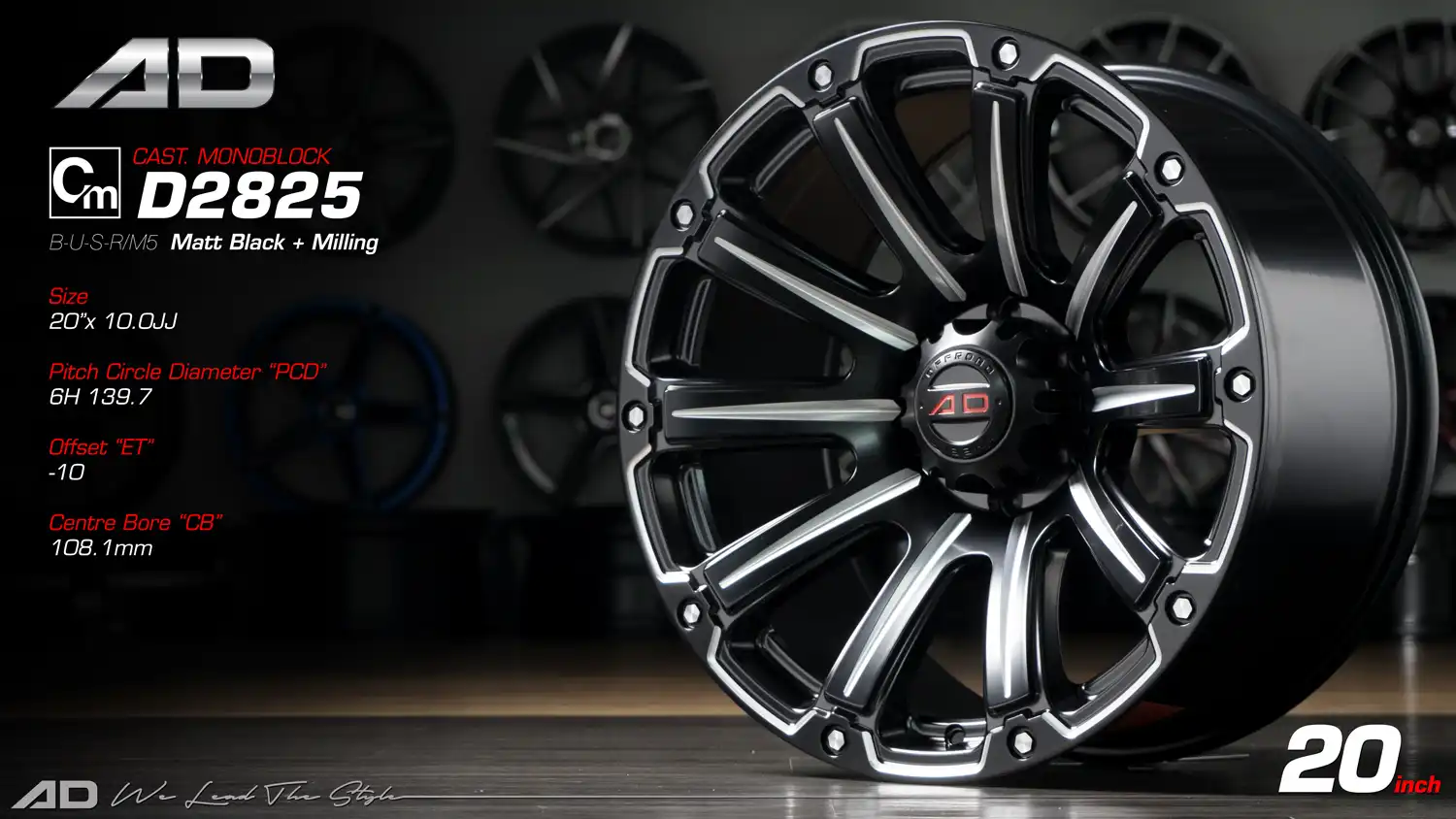 Ad wheels | Cast Monoblock 2825 20 inch 6H139.7