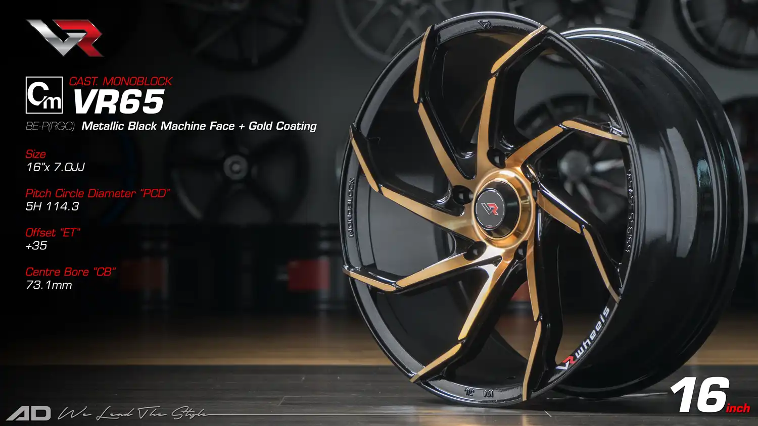 Ad wheels | Cast Monoblock vr65 16 inch 5H114.3