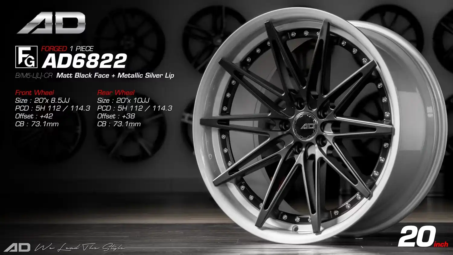 Ad wheels | Forged 6822 20 inch 5H112/114.3