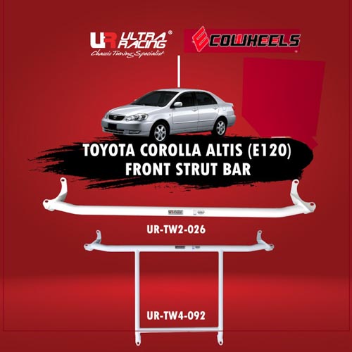 Ultra Racing | Toyota Corolla Altis (E120) 1.6 / 1.8 ’00-’07 (2WD) – Front Strut Bar