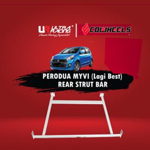 Ultra Racing | Perodua Myvi (M300)/ (M600) Lagi Best 1.0 1.3 1.5 ’05-’17 Rear Strut Bar 4 Point