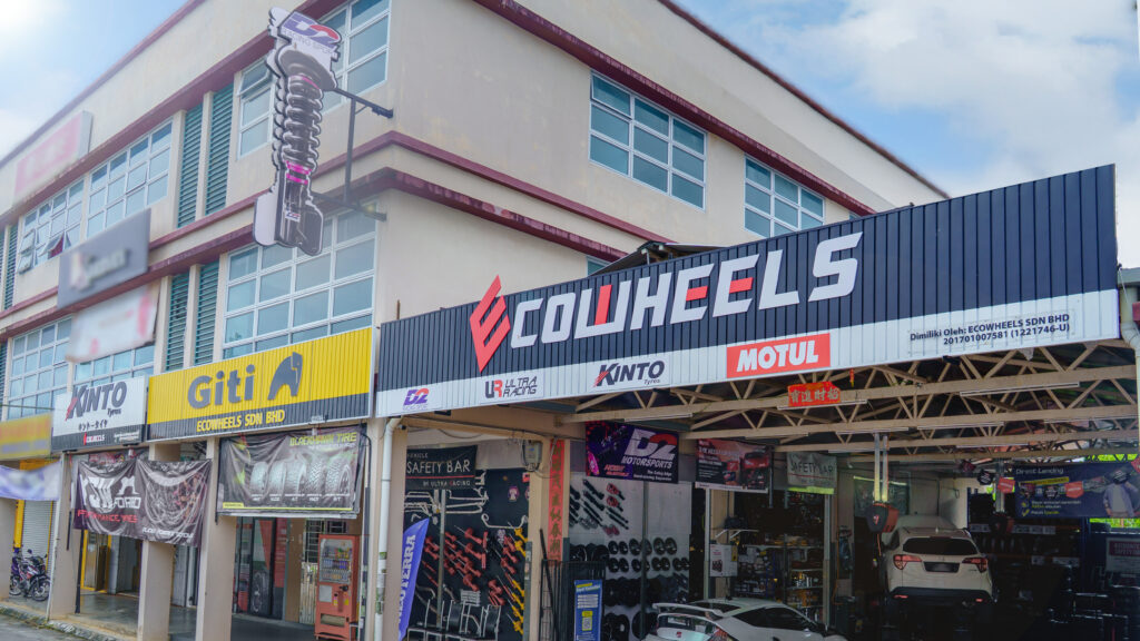 Ecowheels Kota Sentosa storefront at 7 Mile, Kuching